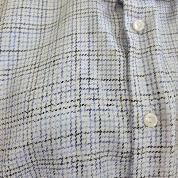 Grafton Classic Blue Plaid Men's Shirt Size 17 - Picture 4 of 6